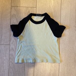 Brandy Melville green and black crop top